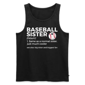 Baseball for Baseball Players - Men's Premium Organic Tank Top - black - Front - AI Model Male 178 light (178cm)