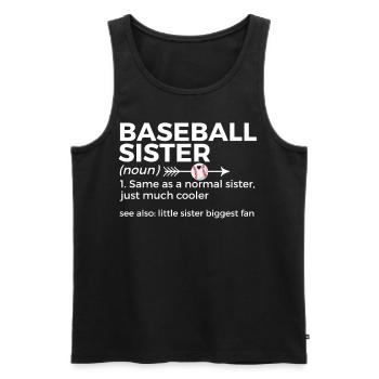 Baseball for Baseball Players - Men's Premium Organic Tank Top - black - Front - Michal (187cm)