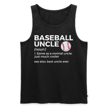 Baseball for Baseball Players - Men's Premium Organic Tank Top - black - Front - Michal (187cm)