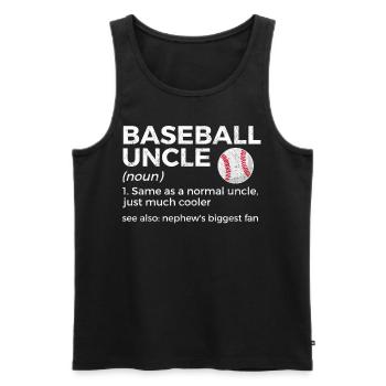 Baseball for Baseball Players - Men's Premium Organic Tank Top - black - Front - Michal (187cm)