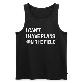 Baseball for Baseball Players - Men's Premium Organic Tank Top - black - Front - Michal (187cm)