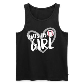 Baseball for Baseball Players - Men's Premium Organic Tank Top - black - Front - Michal (187cm)