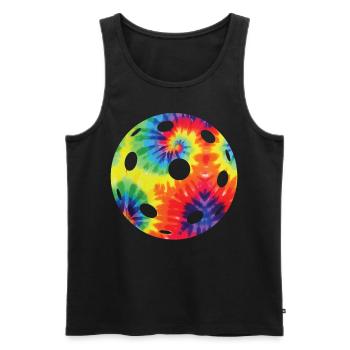 Pickleball Tie Dye Retro 80s 90s - Men's Premium Organic Tank Top - black - Front - Michal (187cm)