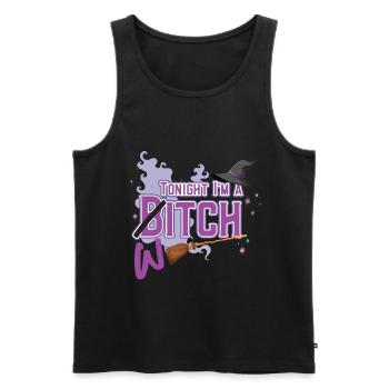 Tonight I M A Witch - Männer Premium Bio Tank Top - Schwarz - Vorne - AI Model Male 178 light (178cm)