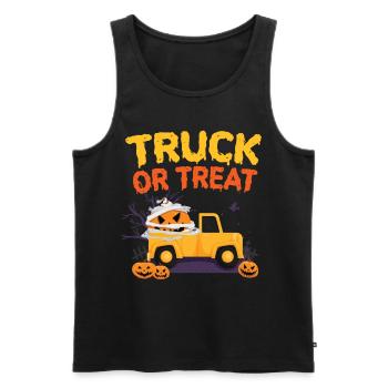 Truck Or Treat - Men's Premium Organic Tank Top - black - Front - Michal (187cm)