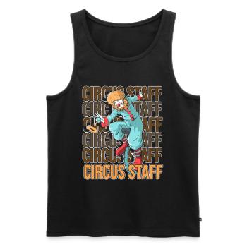 Circus Security - Männer Premium Bio Tank Top - Schwarz - Vorne - AI Model Male 178 light (178cm)