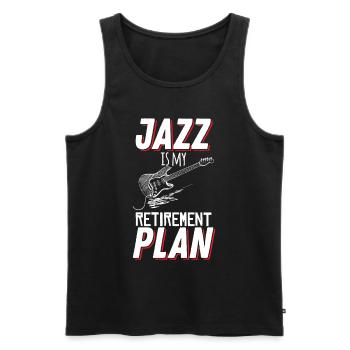 Jazz Musik Ruhestandsplan Musiker - Männer Premium Bio Tank Top - Schwarz - Vorne - AI Model Male 178 light (178cm)
