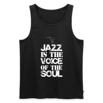 Jazz Stimme der Seele Musiker Saxophon Musik Orche - Männer Premium Bio Tank Top - Schwarz - Vorne - Michal (187cm)