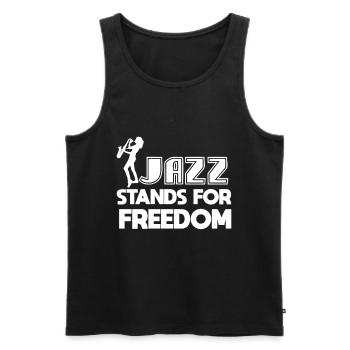Musik Jazz Saxophon Orchester Musiker - Männer Premium Bio Tank Top - Schwarz - Vorne - Michal (187cm)