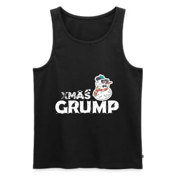 Merry Christmas Punks Snowman Punk Grump Xm - Men's Premium Organic Tank Top - black - Front - AI Model Male 178 light (178cm)