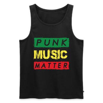 Punk Musik Materie Punks Rocking Weihnachten - Männer Premium Bio Tank Top - Schwarz - Vorne - AI Model Male 178 light (178cm)