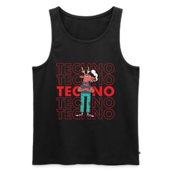 Punk Rock Techno Merry Christmas Punks Grumpy - Men's Premium Organic Tank Top - black - Front - Michal (187cm)