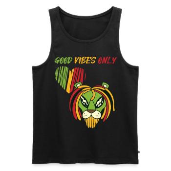 Jamaika Alien Reggae Souvenir Rasta Musik Rastafar - Männer Premium Bio Tank Top - Schwarz - Vorne - Michal (187cm)