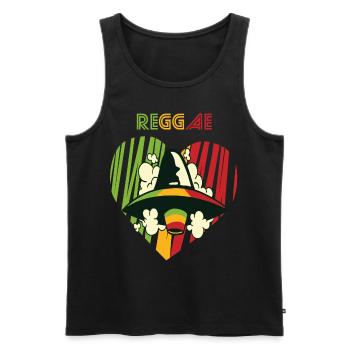 Good Vibes Only Reggae Alien Jamaica Souvenir Rest - Débardeur bio Premium Homme - noir - Devant - Michal (187cm)
