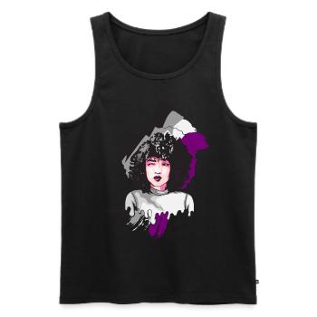 Afro Girl Asexual Flag Black Story Mel - Men's Premium Organic Tank Top - black - Front - Michal (187cm)