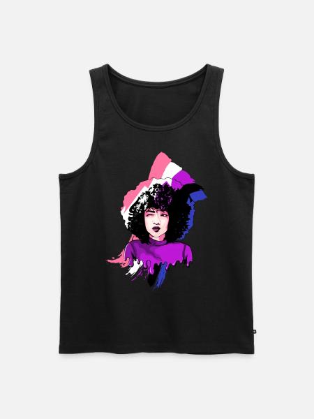 Afro Girl Genderfluid Flag Black History M - Débardeur bio Premium Homme - noir