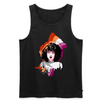Afro Girl Gay Lesbian Flag Black History Melanin B - Débardeur bio Premium Homme - noir - Devant - Michal (187cm)