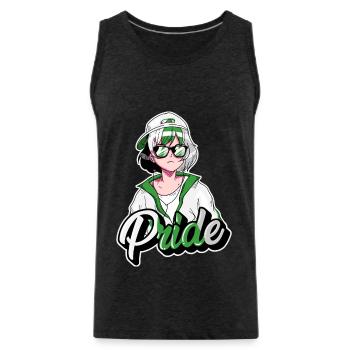 Demiromantischer Stolz Coole Anime Mädchen Demirom - Männer Premium Bio Tank Top - Anthrazit - Vorne - Alexander (188cm)