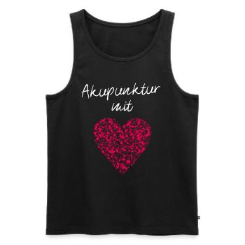 Akupunktur mit Herz Akupunkteurin Nadelung Nadel - Männer Premium Bio Tank Top - Schwarz - Vorne - AI Model Male 178 light (178cm)