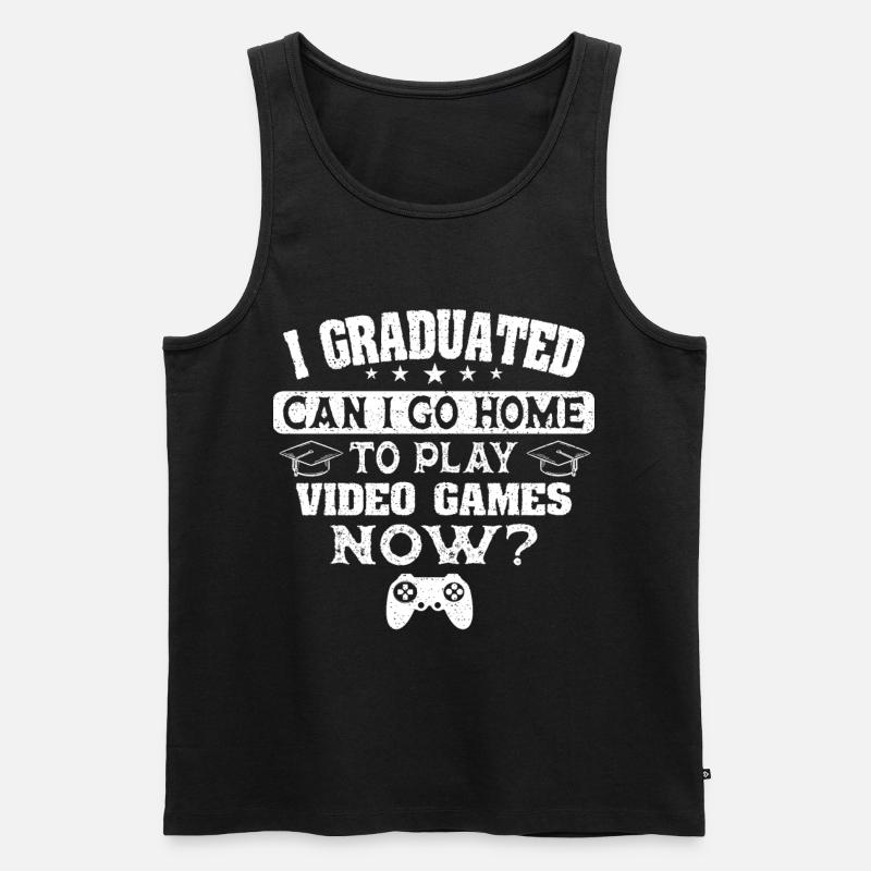 Absolventen Gamer Videospiel Zocker Abschluss - Männer Premium Bio Tank Top - Schwarz