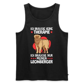 Ich brauche nur meinen Leonberger - Männer Premium Bio Tank Top - Schwarz - Vorne - Michal (187cm)