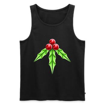 Red Mistletoe Albrank For Christmas - Männer Premium Bio Tank Top - Schwarz - Vorne - AI Model Male 178 light (178cm)