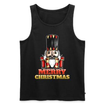 Nutcracker Merry Christmas - Men's Premium Organic Tank Top - black - Front - Michal (187cm)