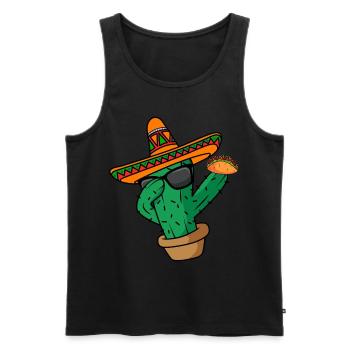 Dabbing Cactus Mexican Fiesta Taco Cinco De Mayo - Débardeur bio Premium Homme - noir - Devant - Michal (187cm)