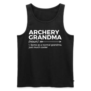 Archer de tir à l’arc - Débardeur bio Premium Homme - noir - Devant - Michal (187cm)