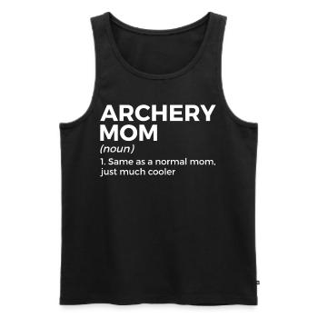 Archer de tir à l’arc - Débardeur bio Premium Homme - noir - Devant - Michal (187cm)