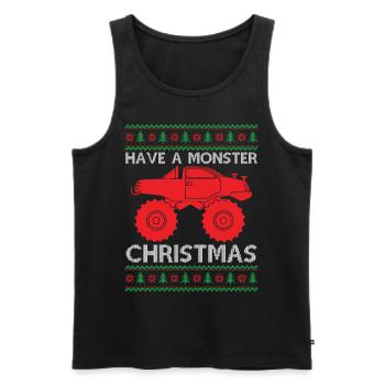 Monster Truck Ugly Christmas - Ayez un monstre Chri - Débardeur bio Premium Homme - noir - Devant - Michal (187cm)