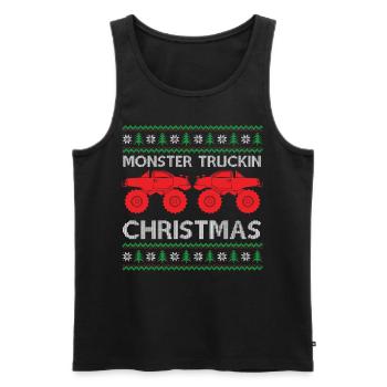 Monster Truck Ugly Christmas - Merry Monster Chris - Débardeur bio Premium Homme - noir - Devant - Michal (187cm)