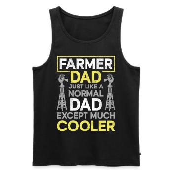 Farming Farmer Dad Father Vintage - Men's Premium Organic Tank Top - black - Front - AI Model Male 178 light (178cm)