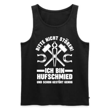 Hufbeschlagschmied Pferdeschmied Hufschmied - Männer Premium Bio Tank Top - Schwarz - Vorne - Michal (187cm)