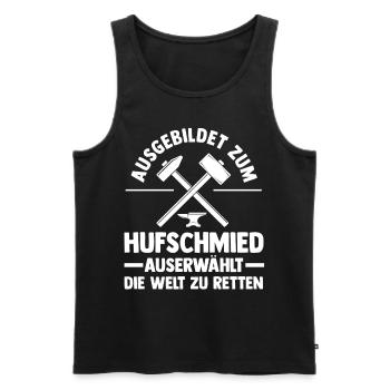 Hufbeschlagschmied Pferdeschmied Hufschmied - Männer Premium Bio Tank Top - Schwarz - Vorne - Michal (187cm)