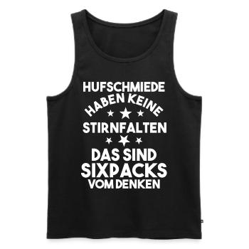 Hufbeschlagschmied Pferdeschmied Hufschmied - Männer Premium Bio Tank Top - Schwarz - Vorne - Michal (187cm)