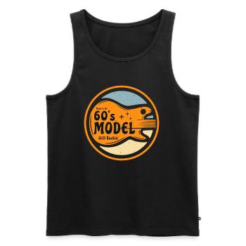 60s Electric Guitar Musician Birthday Rock Music Bday - Men's Premium Organic Tank Top - black - Front - Michal (187cm)