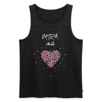 MTRA mit Herz Radiologie Medizinisch Technisch - Männer Premium Bio Tank Top - Schwarz - Vorne - AI Model Male 178 light (178cm)