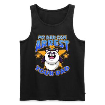 My Dad Can Arrest You Dad - Men's Premium Organic Tank Top - black - Front - Michal (187cm)