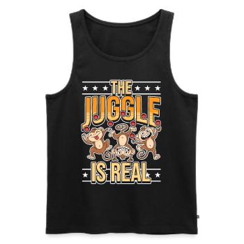 The Junggle Is Ream - Männer Premium Bio Tank Top - Schwarz - Vorne - AI Model Male 178 light (178cm)