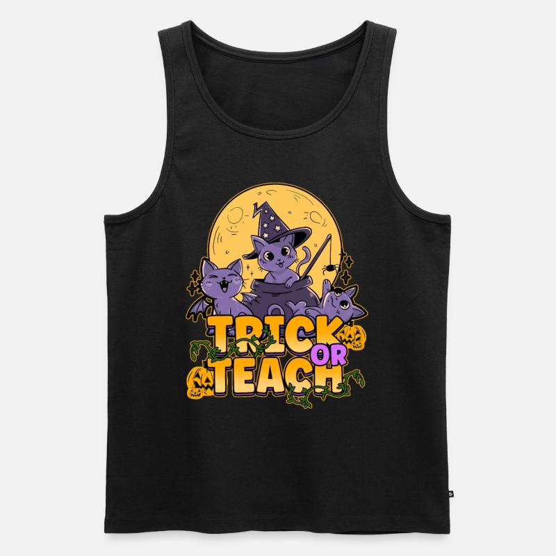 Trick Or Teach - Männer Premium Bio Tank Top - Schwarz