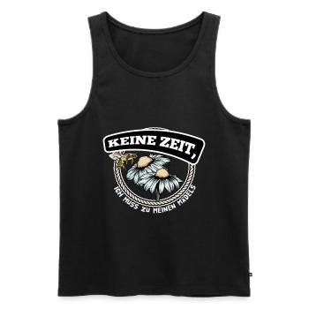 Keine Zeit Ich Muss zu meinen Mädels - Männer Premium Bio Tank Top - Schwarz - Vorne - Michal (187cm)