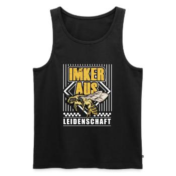 Imker Aus Leidenschaft - Männer Premium Bio Tank Top - Schwarz - Vorne - Michal (187cm)