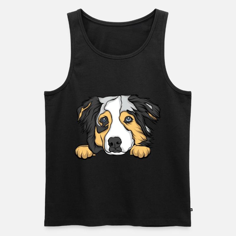 Hund - Männer Premium Bio Tank Top - Schwarz