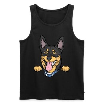 Doberman - Débardeur bio Premium Homme - noir - Devant - Michal (187cm)