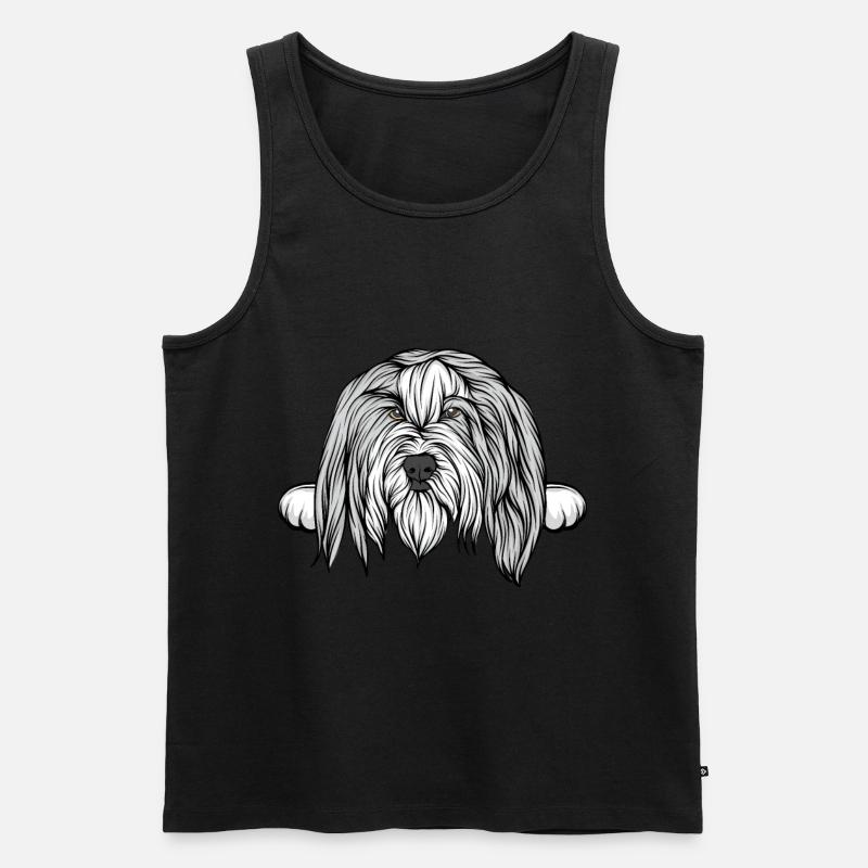 Hund - Männer Premium Bio Tank Top - Schwarz