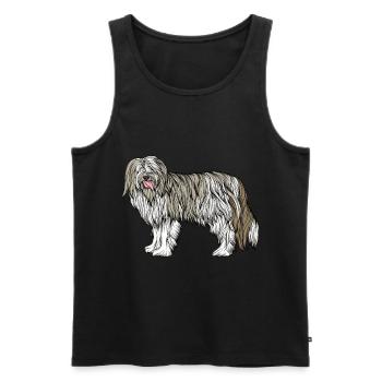 Chien - Débardeur bio Premium Homme - noir - Devant - Michal (187cm)