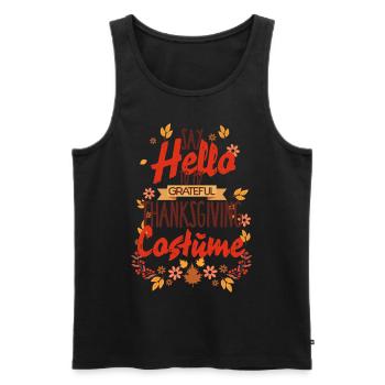 This is my grateful Thanksgiving Costume Pilgrim - Men's Premium Organic Tank Top - black - Front - Michal (187cm)