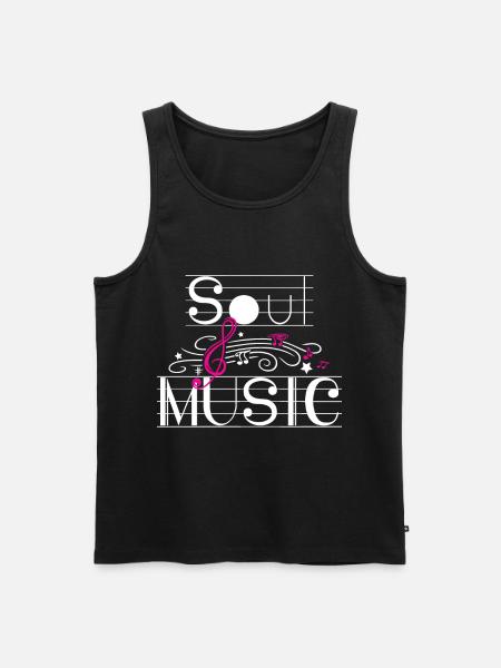 Soul Music Afro Soul Music Sheet Music Music Lovers Mu - Men's Premium Organic Tank Top - black