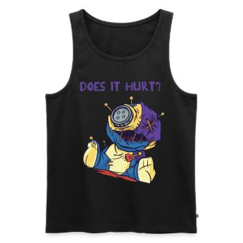 Voodoo-Puppe Tut es weh? Gruselige Halloween-Hexer - Männer Premium Bio Tank Top - Schwarz - Vorne - Michal (187cm)
